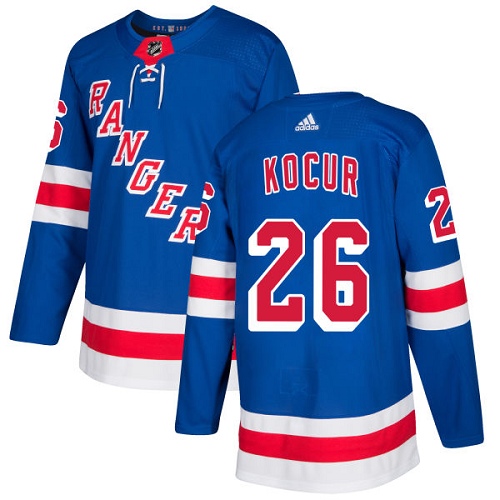 Adidas Men New York Rangers 26 Joe Kocur Royal Blue Home Authentic Stitched NHL Jersey